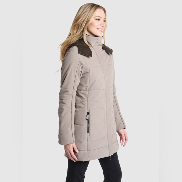 FRAUENSCHUH Marisa Luxury Gold Padded Hooded Winter Ski Snow Jacket Size M (2) - Picture 2 of 16